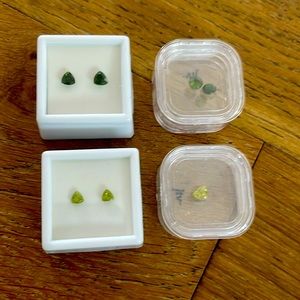 Lovely heat treated green gemstones